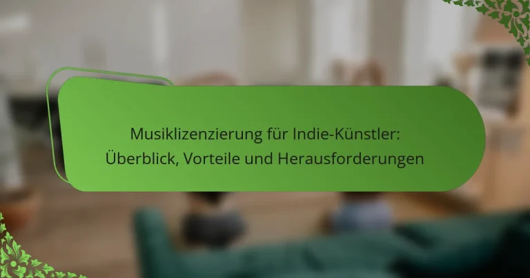 Musiklizenzierung für Indie-Künstler: Überblick, Vorteile und Herausforderungen