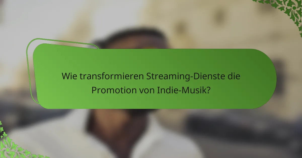 Wie transformieren Streaming-Dienste die Promotion von Indie-Musik?